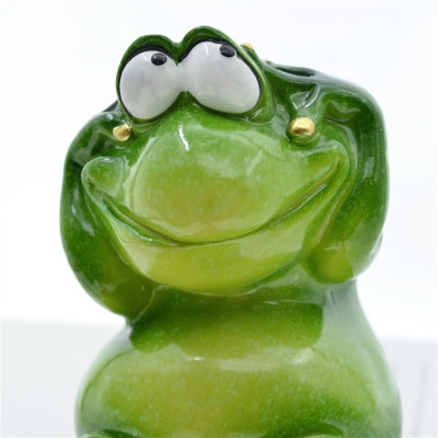 Three No Frog Resin Decoration