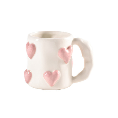 Peach Heart Ceramic Cup