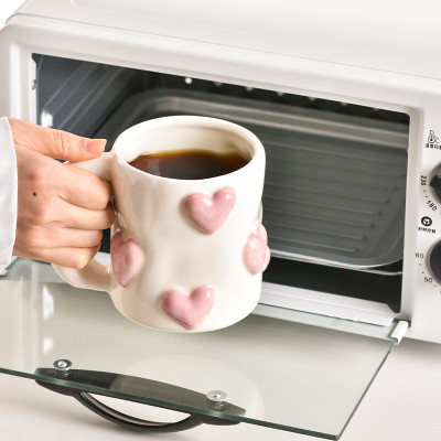 Peach Heart Ceramic Cup