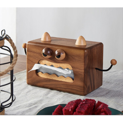 Cute Cartoon Household Wooden Tissue Box