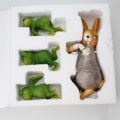 Cute Climbing Tank Couple Rabbit Frog Resin