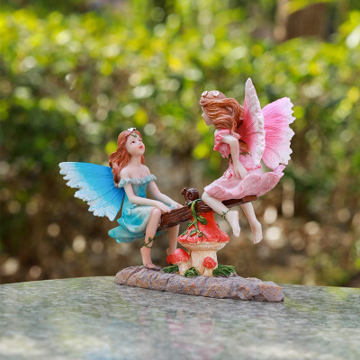 Outdoor Garden Courtyard Angel Play Rocker Resin