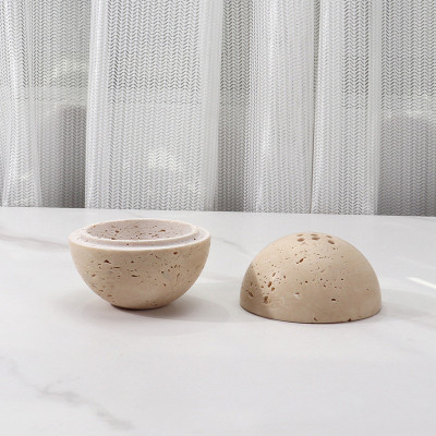 Natural Marble Yellow Travertine Round Ball