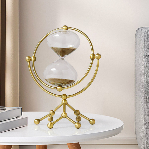 Metal Crafts Rotating Hourglass Decoration