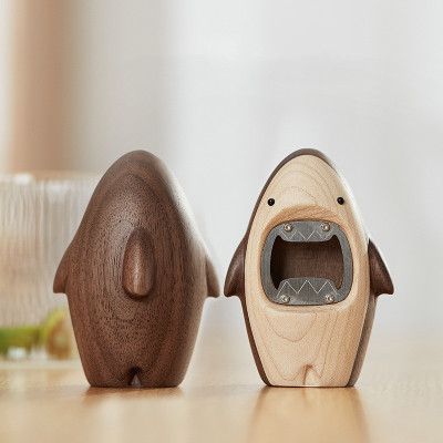 Solid Wood Shark Bottle Opener